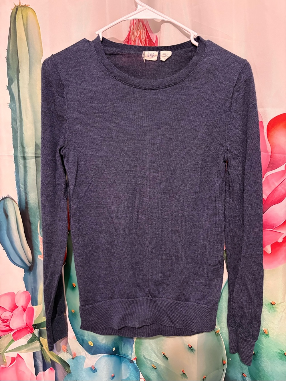 Gap Women's Extra Fine Merino Wool Knit Solid  Long Sleeve Pullover Sweater S